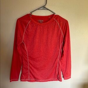 Layer 8 Training Top Performance Qwick Drey Red Long sleeve Women’s size Small